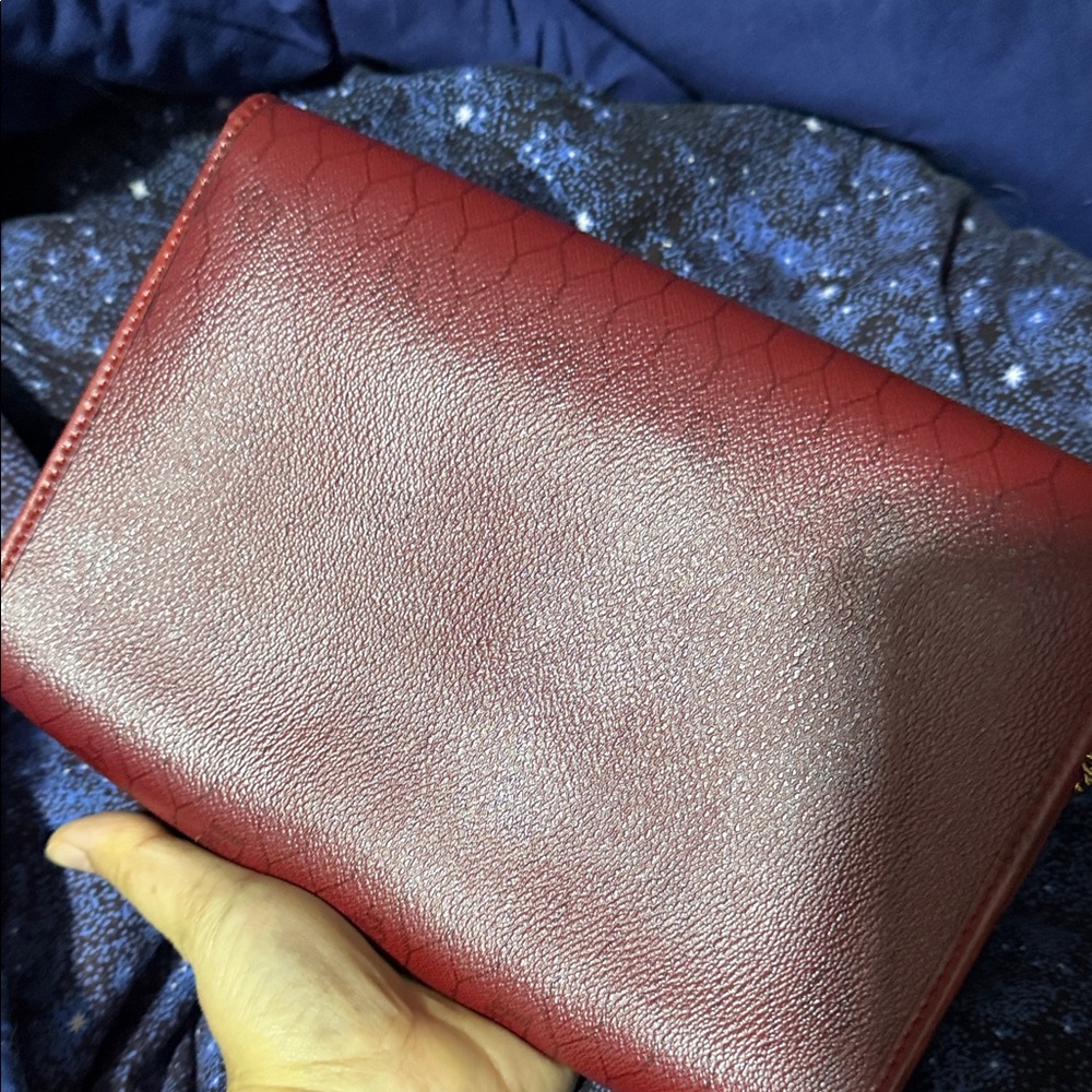 Dior Red Clutch with Gold Chain - Picture 4 of 16